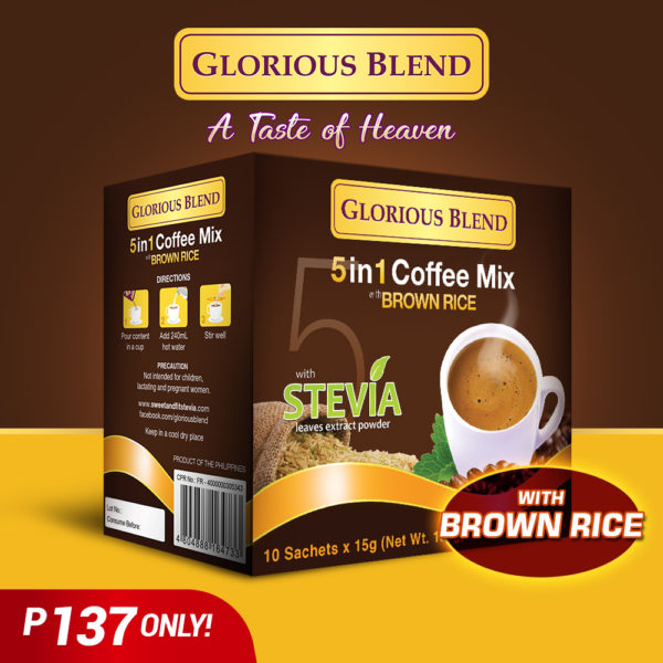 Glorious Blend 5 in 1 Coffee Mix Brown Rice - GIDC Philippines