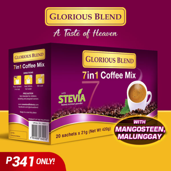 Glorious Blend 7 in 1 Coffee Mix by 20 Sachet - GIDC Philippines